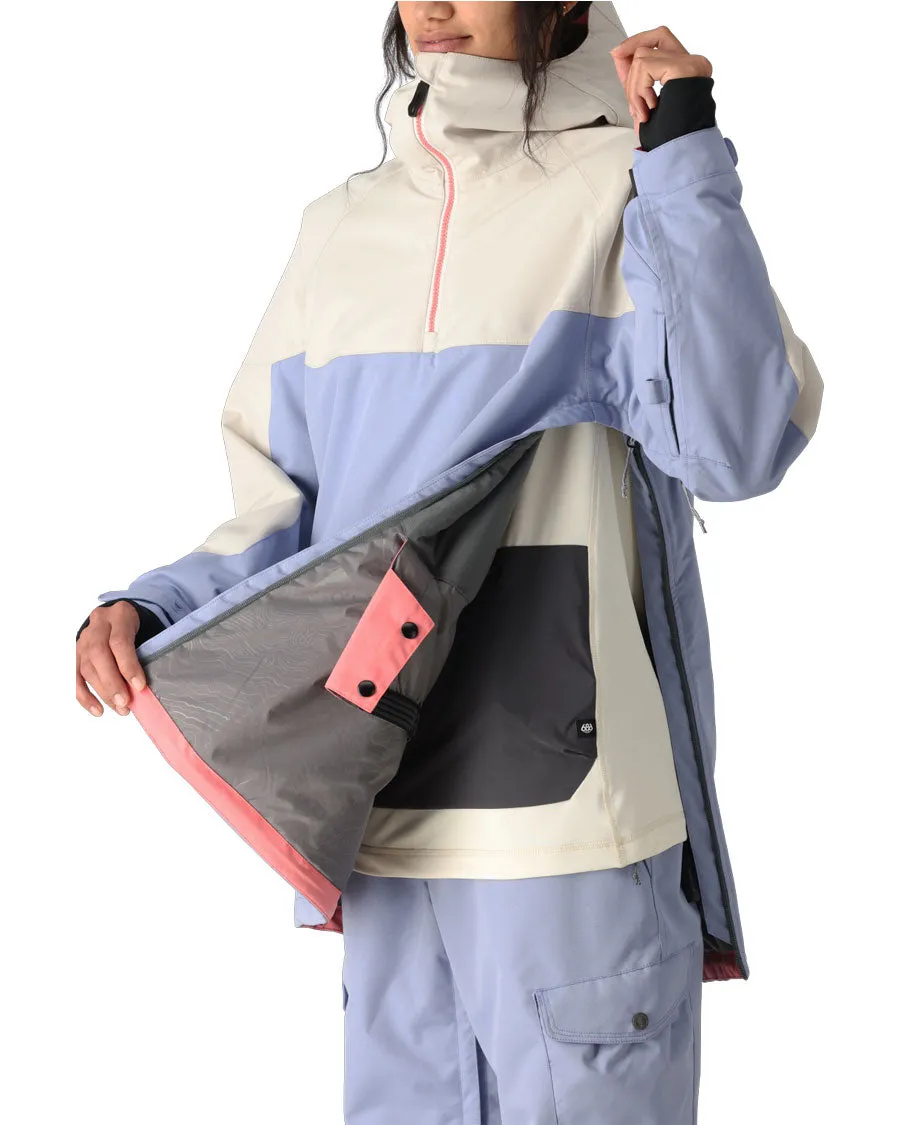 686 Women's Upton Anorak Limestone Colorblock 2025