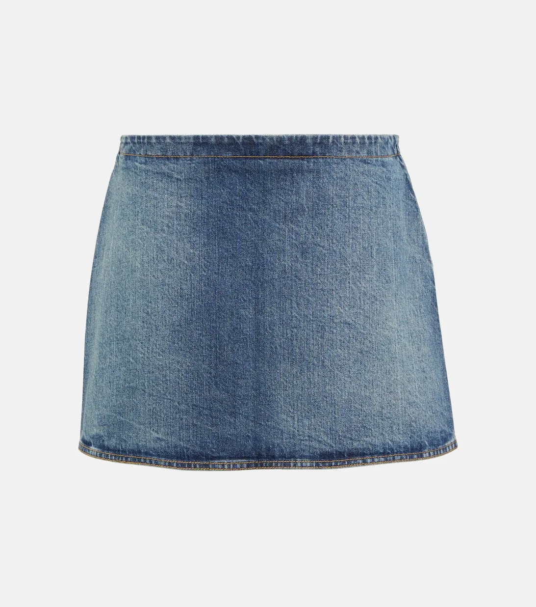 ALAÏA denim miniskirt, blue