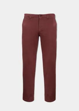 Bamforth Men's Chino Trouser In Wine - Regular Fit