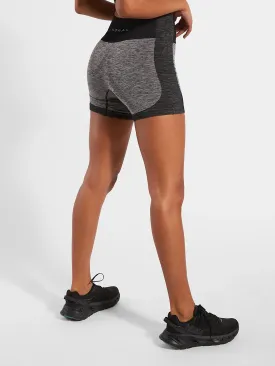 Belen Seamless Shorts, Black W/ Heather Grey