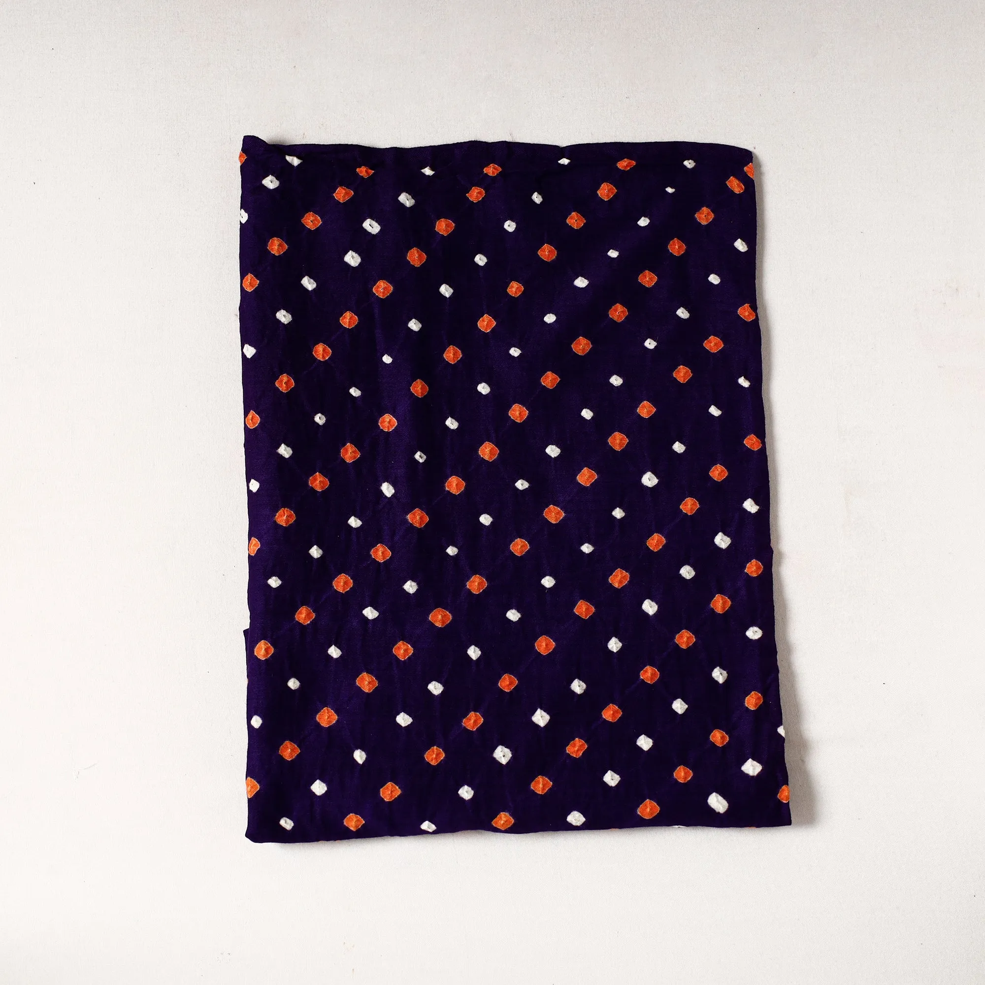 Blue - Kutch Bandhani Tie-Dye Cotton Precut Fabric (0.8 meter) 08