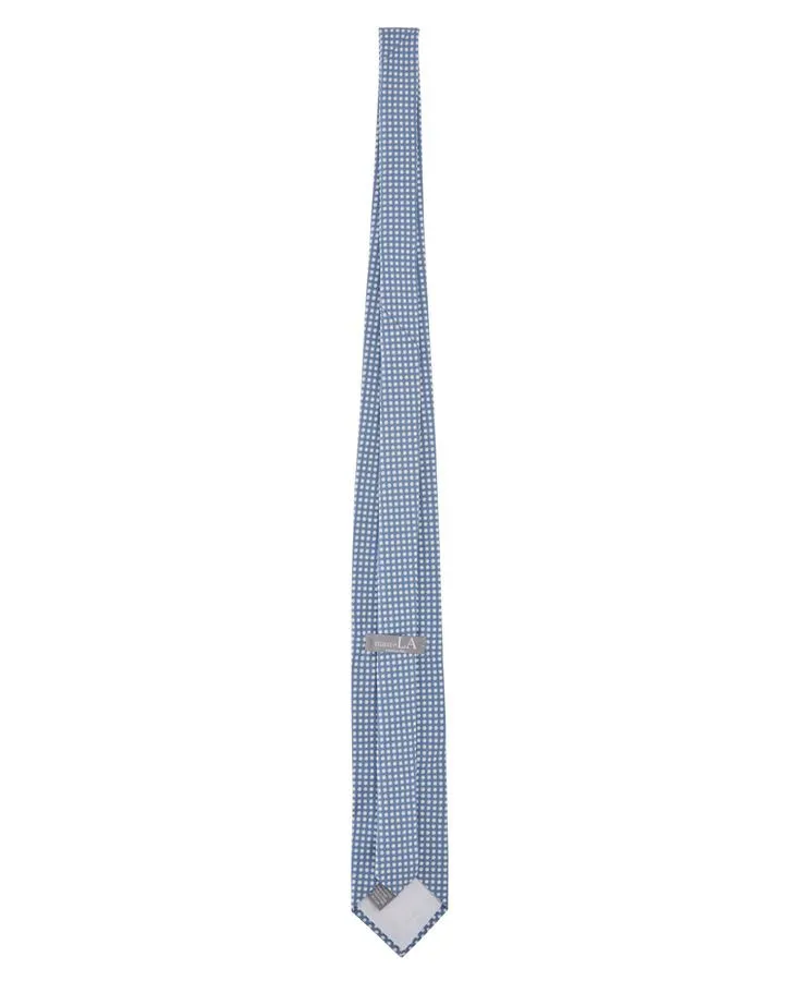 Blue Silver Spot Jacquard Tie