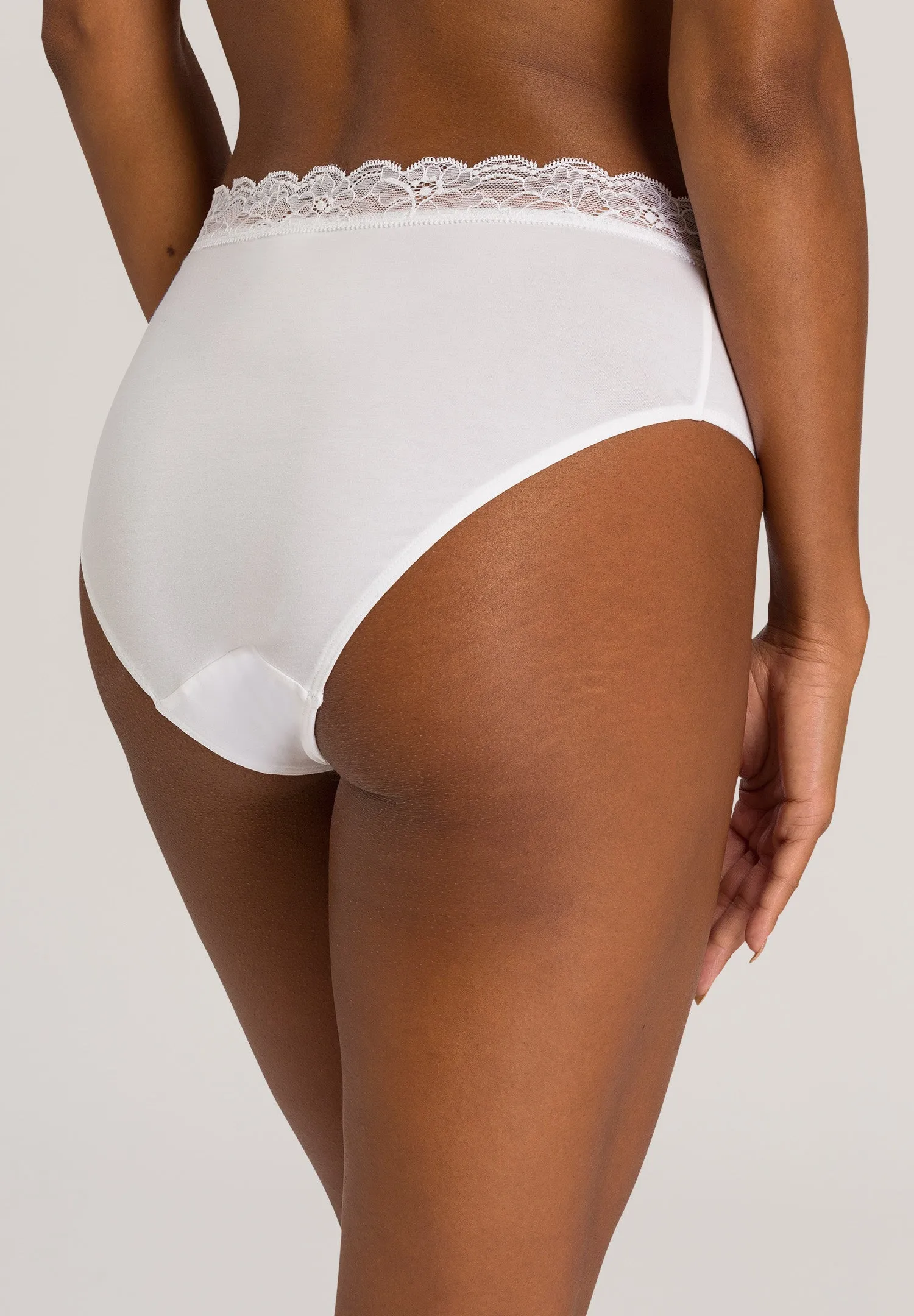 Cotton Lace Lace-Trim Cotton Full Brief | White 72436-101