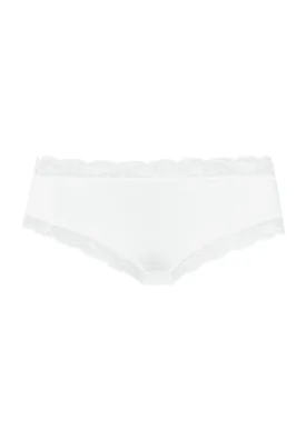 Cotton Lace Lace-Trim Cotton Hipster | White 72438-101