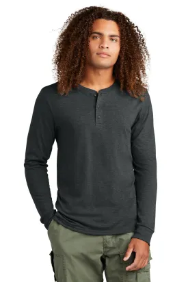 District Mens Perfect Tri Long Sleeve Henley DT145