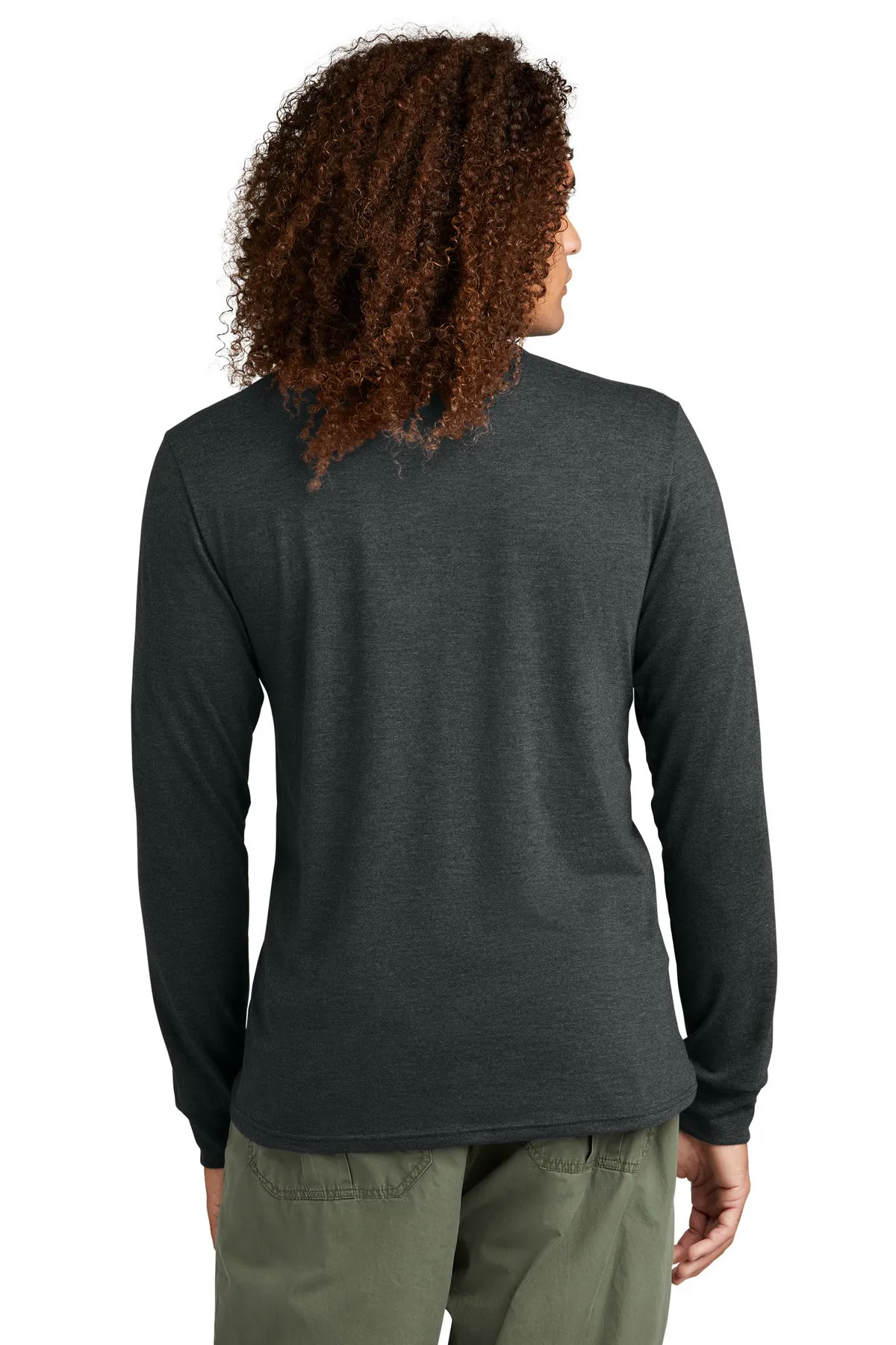 District Mens Perfect Tri Long Sleeve Henley DT145