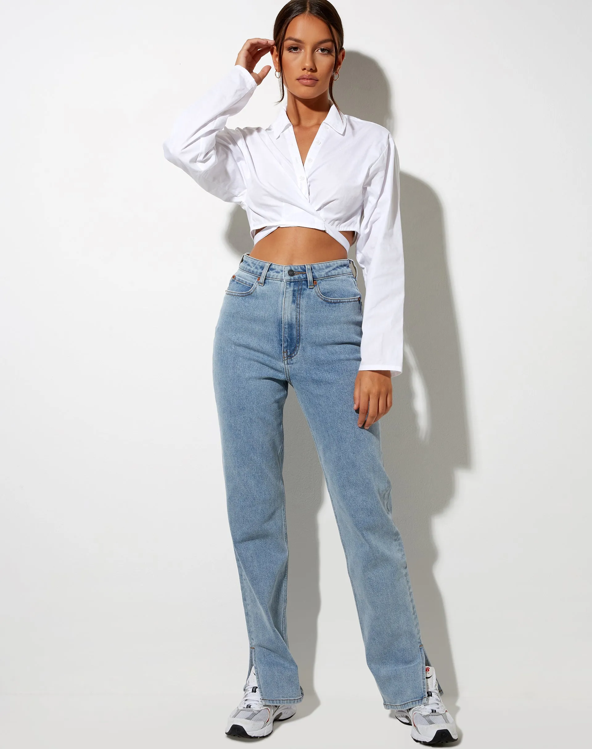 Elyse Crop Top in White