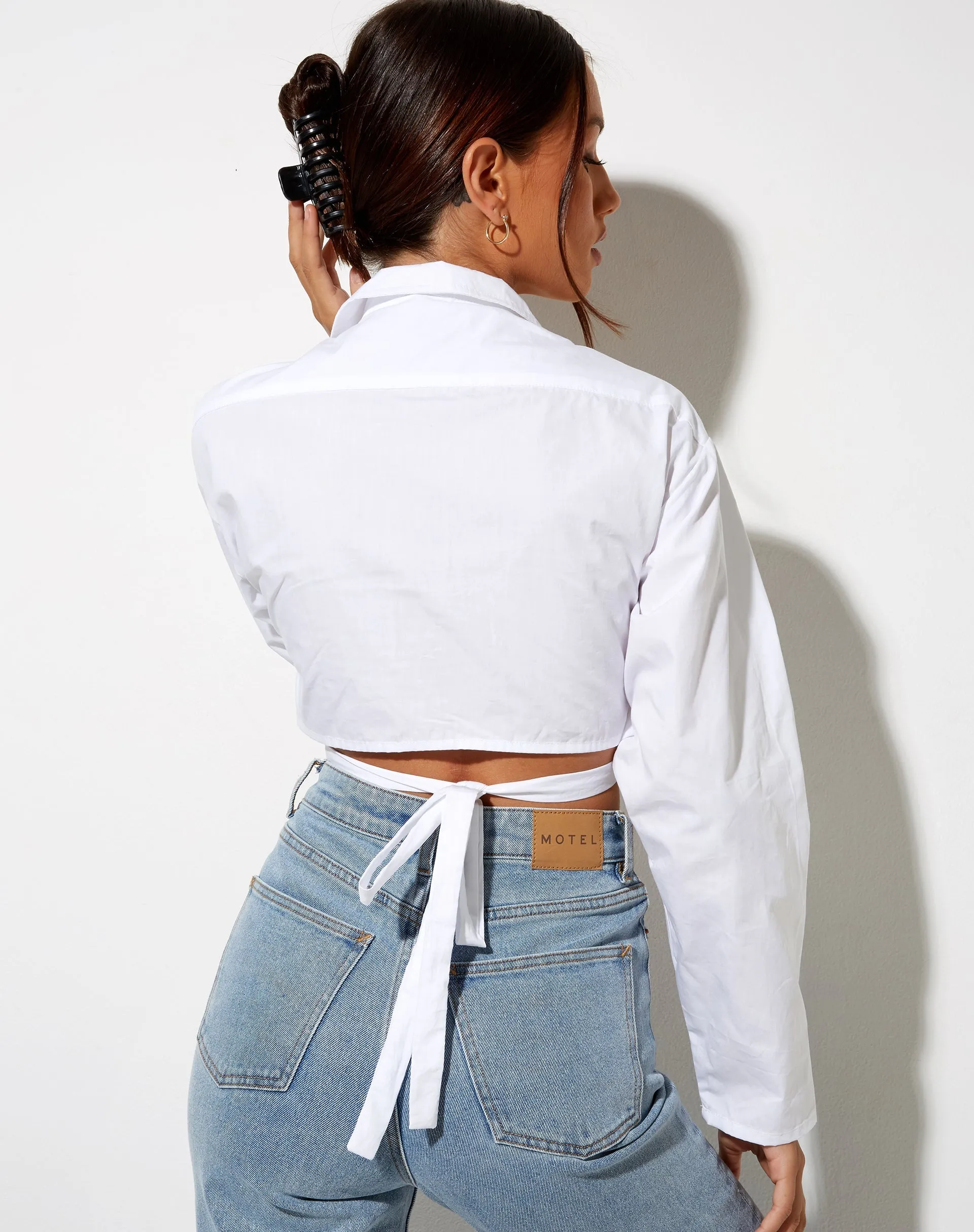 Elyse Crop Top in White