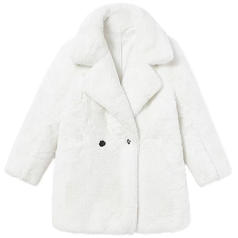 Fluffy Faux Rabbit Fur Coat