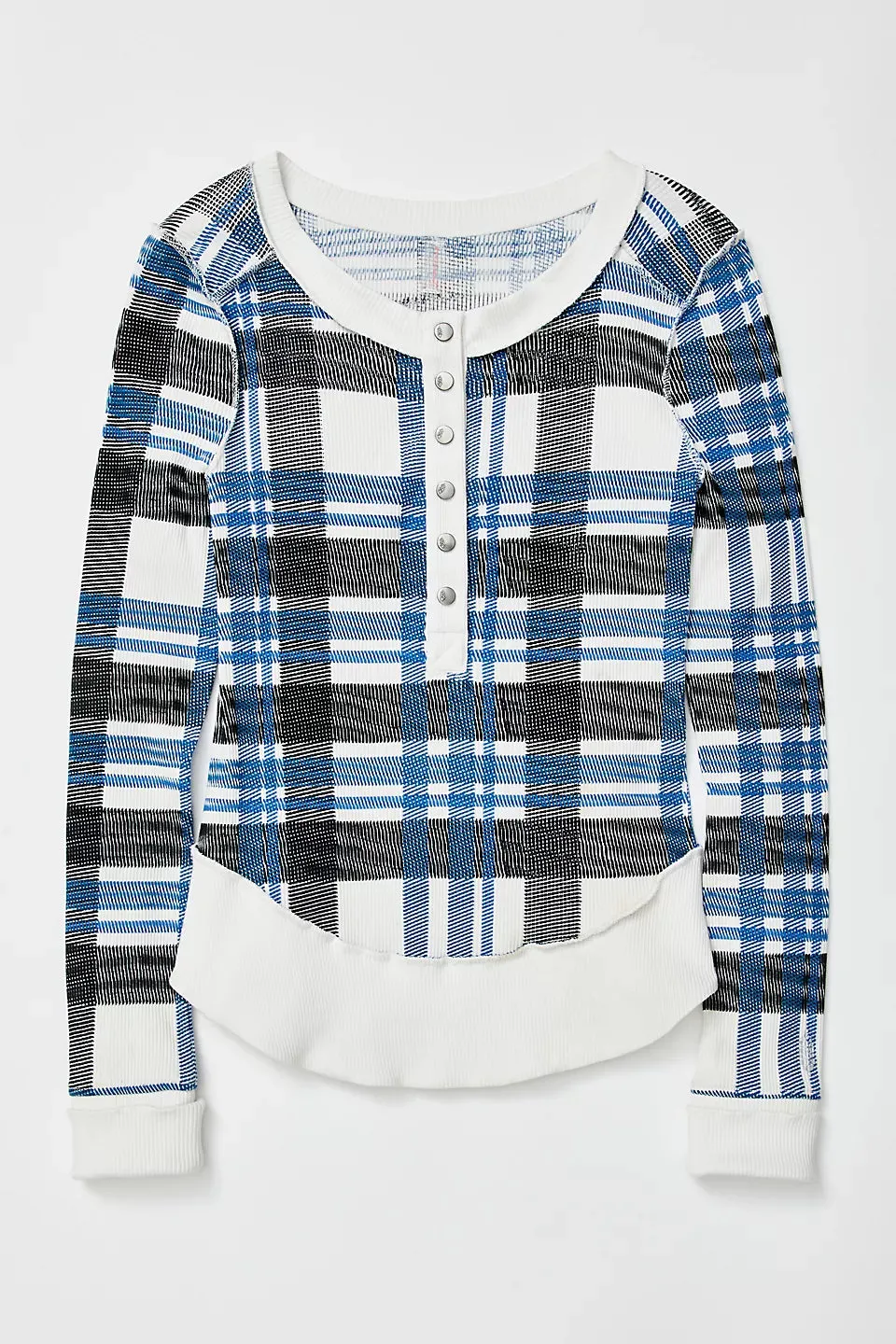 Free People Rally Layer Printed - True Plaid Ivory