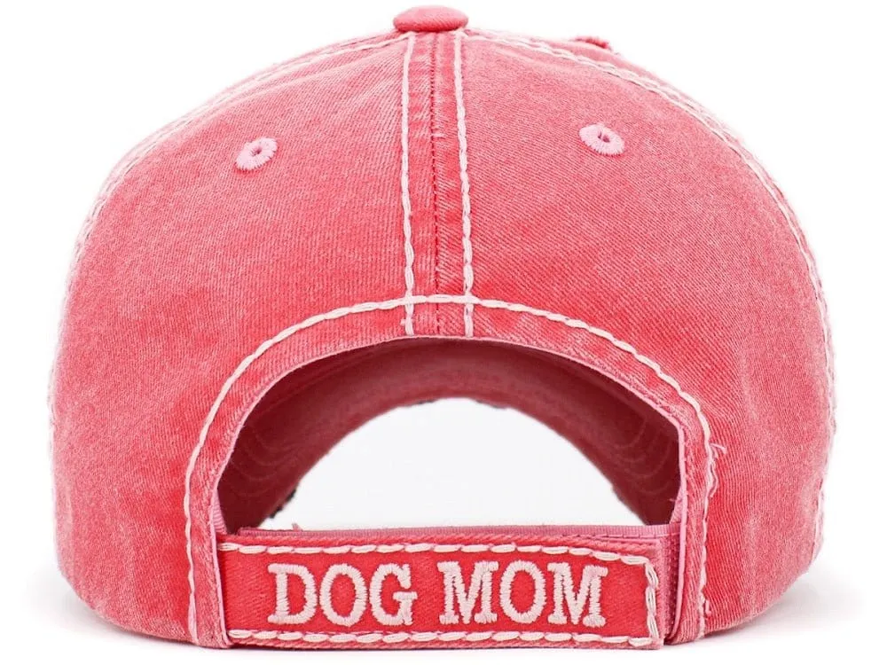 KBV1391 "Dog Mom" Vintage Washed Baseball Cap