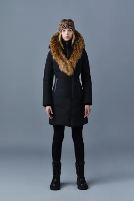 MACKAGE KAY-F - Down Coat With Natural Fur Signature Mackage Collar