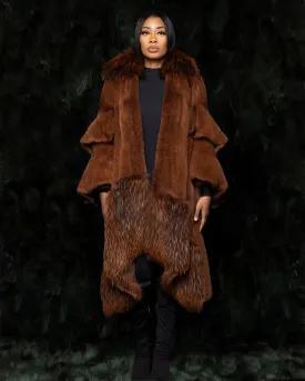 Mink Coat w. Tiered Bell Sleeves