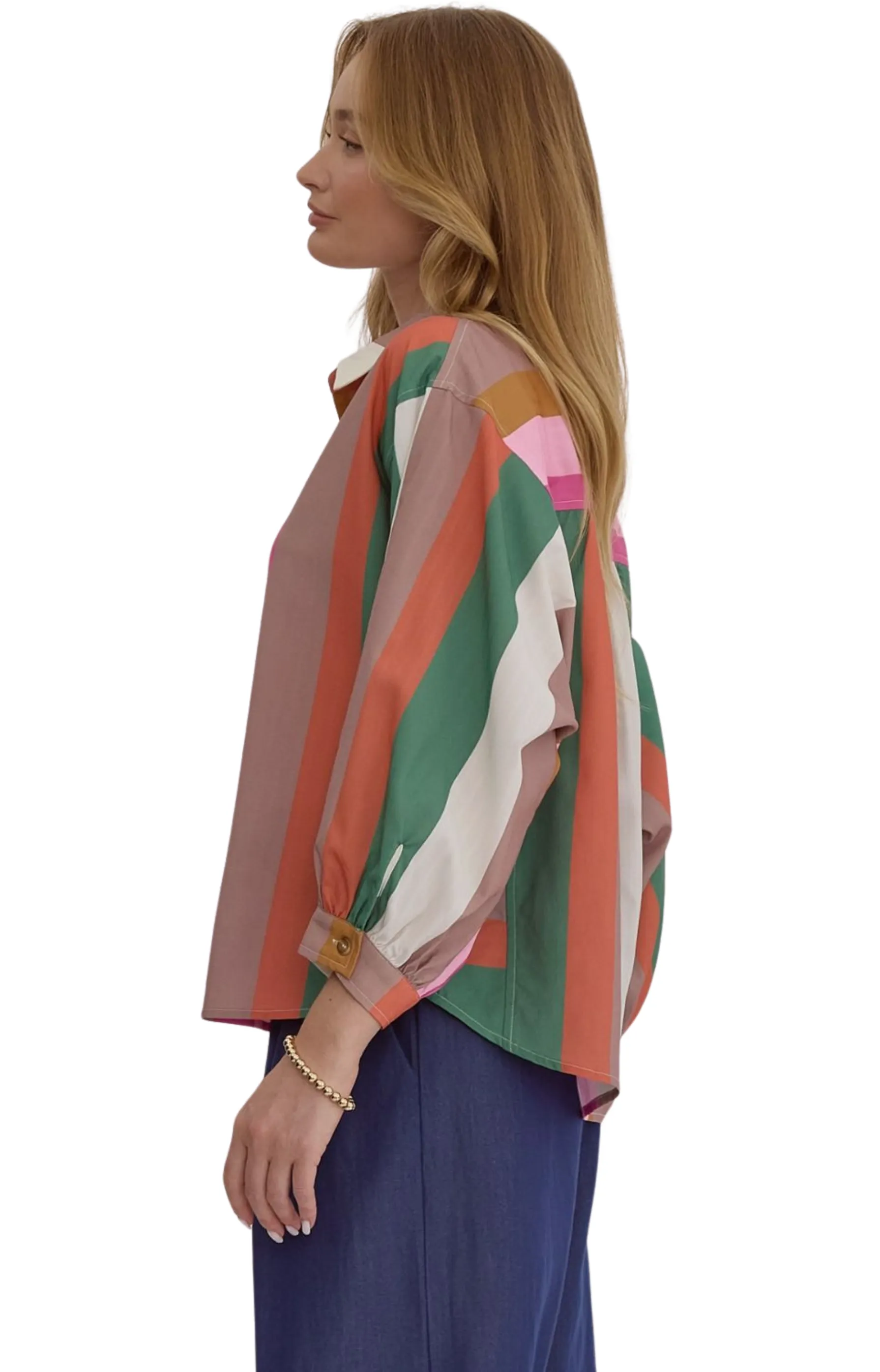 Multi-Colored Long Sleeved Top