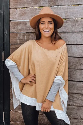 Mustard Poncho Top