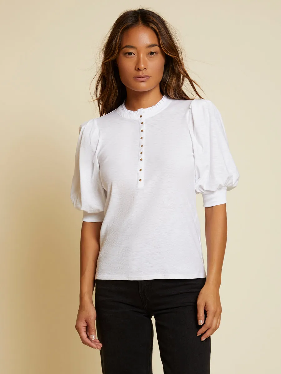 Nation LTD - Veronique Girly Henley in White