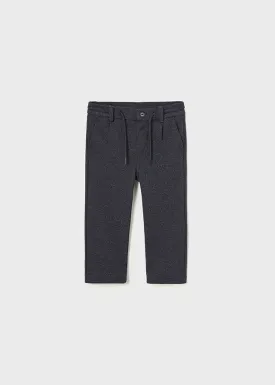 Navy Stretch Knit Chino Trousers, 2529