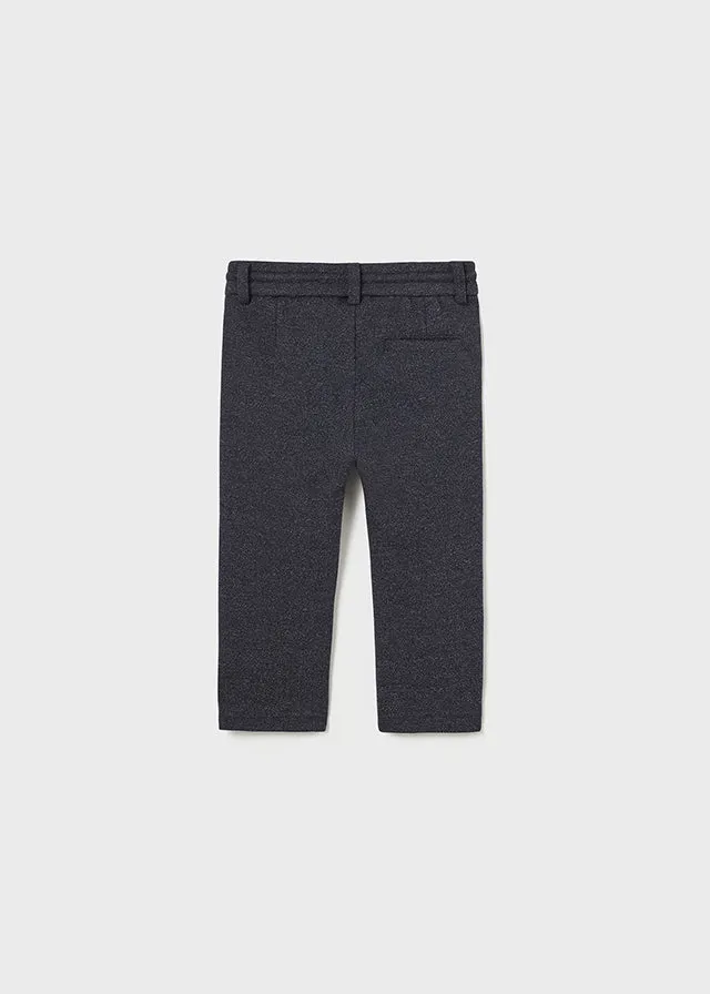 Navy Stretch Knit Chino Trousers, 2529