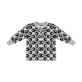 OM705-BABY LONGSLEEVE HENLEY-Light Grey