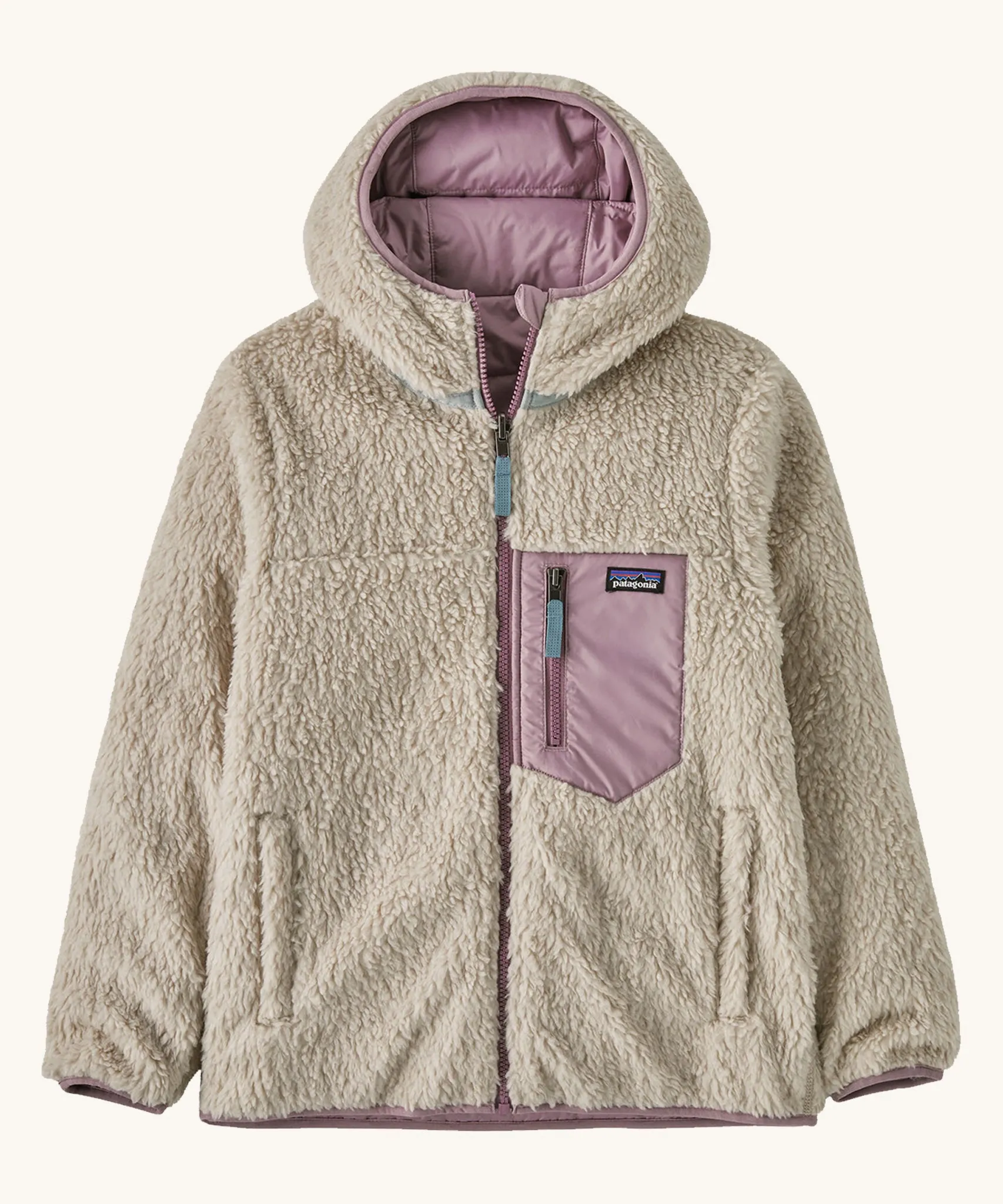 Patagonia Kids Reversible Ready Freddy Hoodie - Stormy Mauve Color