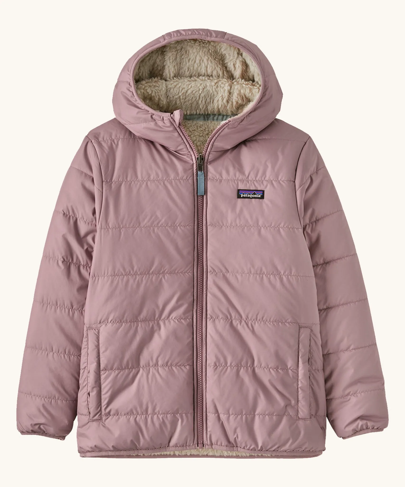 Patagonia Kids Reversible Ready Freddy Hoodie - Stormy Mauve Color