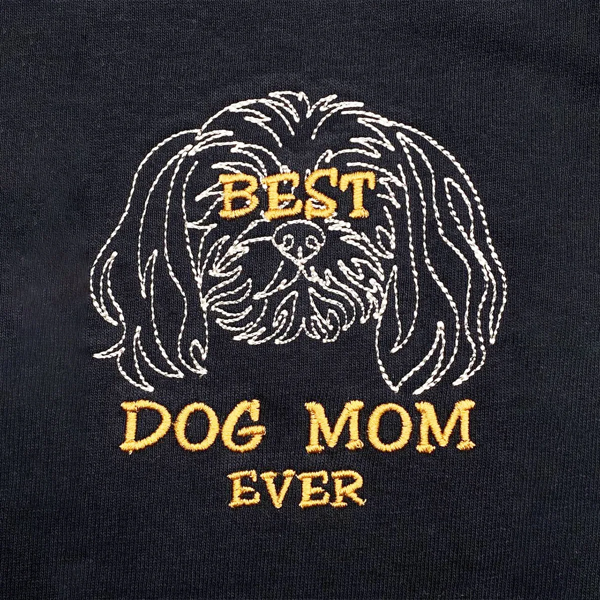 Personalized Best Shih Tzu Dog Mom Ever Embroidered Polo Shirt, Custom Polo Shirt with Dog Name, Best Gifts For Shih Tzu Lovers