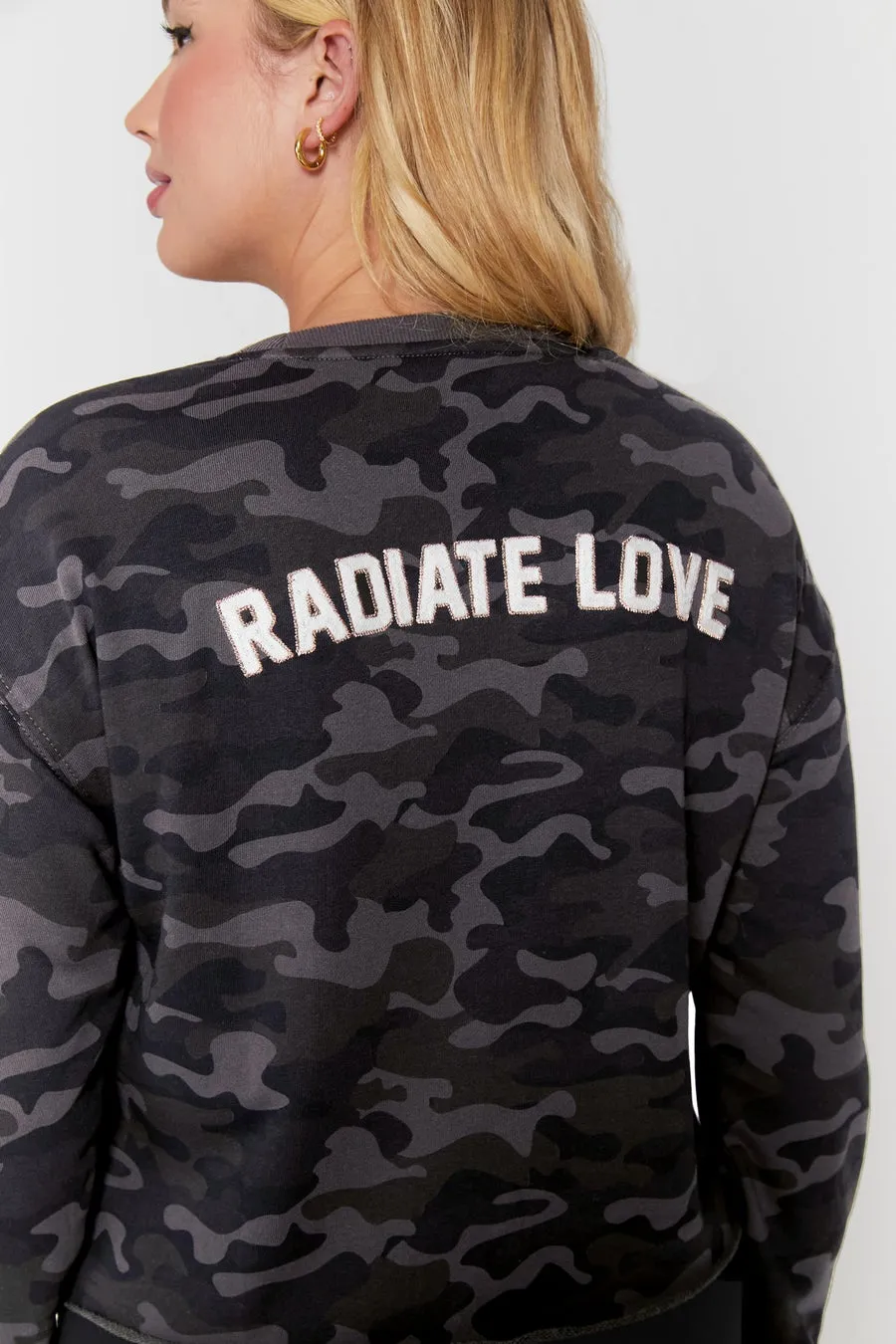 Radiate Mazzy Pullover, Black Camo Print