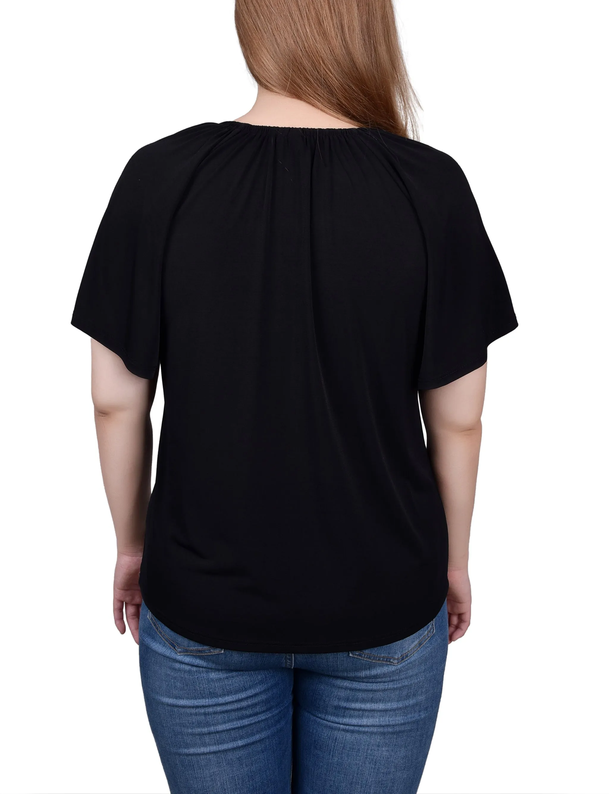 Raglan Sleeve Top With Chain Details