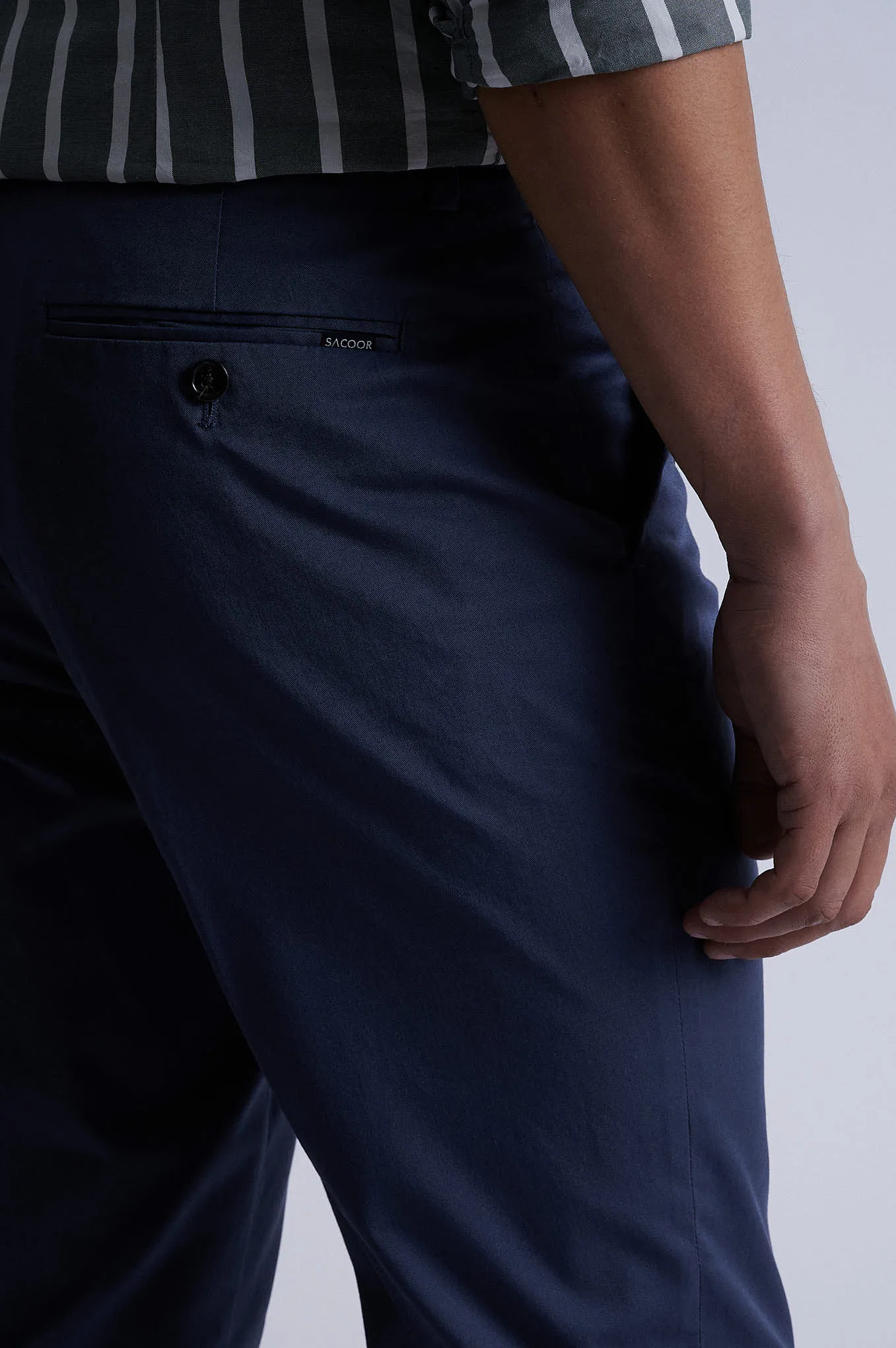 Regular fit chino in Cotton Elastane