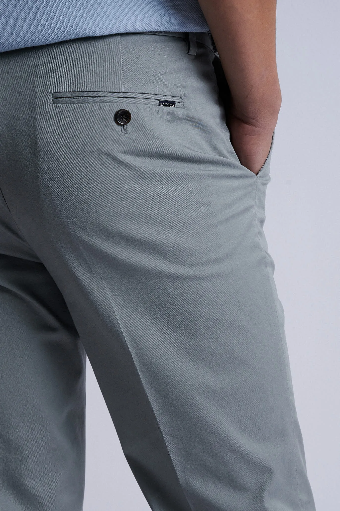 Regular fit chino in Cotton Elastane