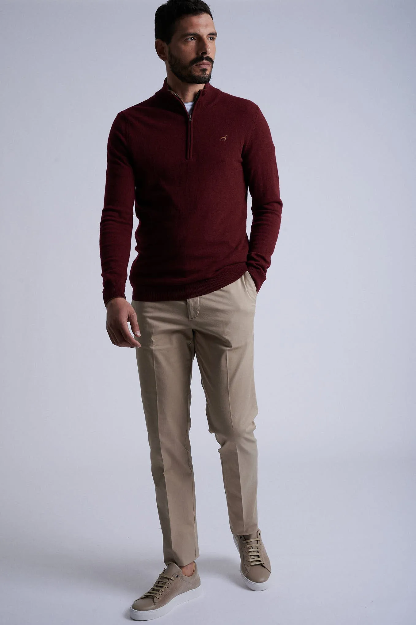 Regular fit chino in Cotton Elastane