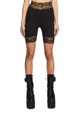 Rumor Romance Biker Shorts - Black