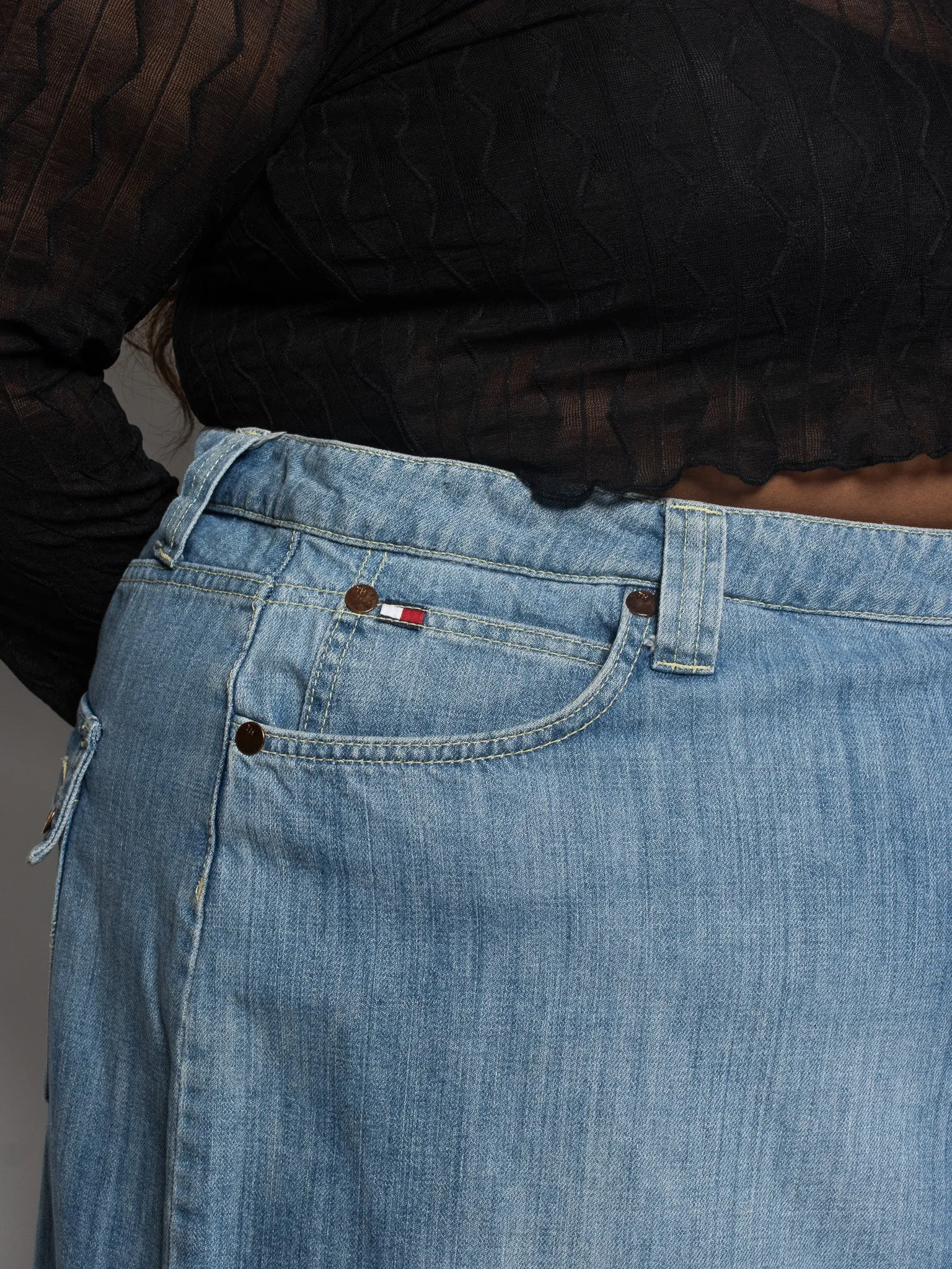 Shop Journal x BRZ - Denim Grommet Skirt (2X)