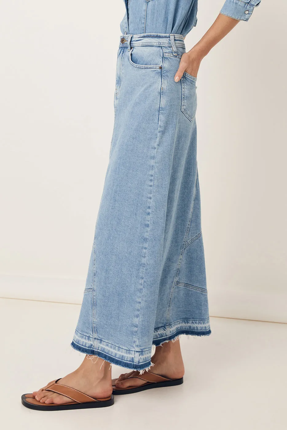 Spell x Outland Denim Maxi Skirt