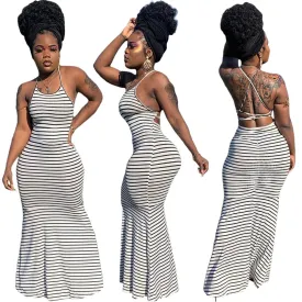 Summertime Striped Maxi Dress - Culture Heaven Special