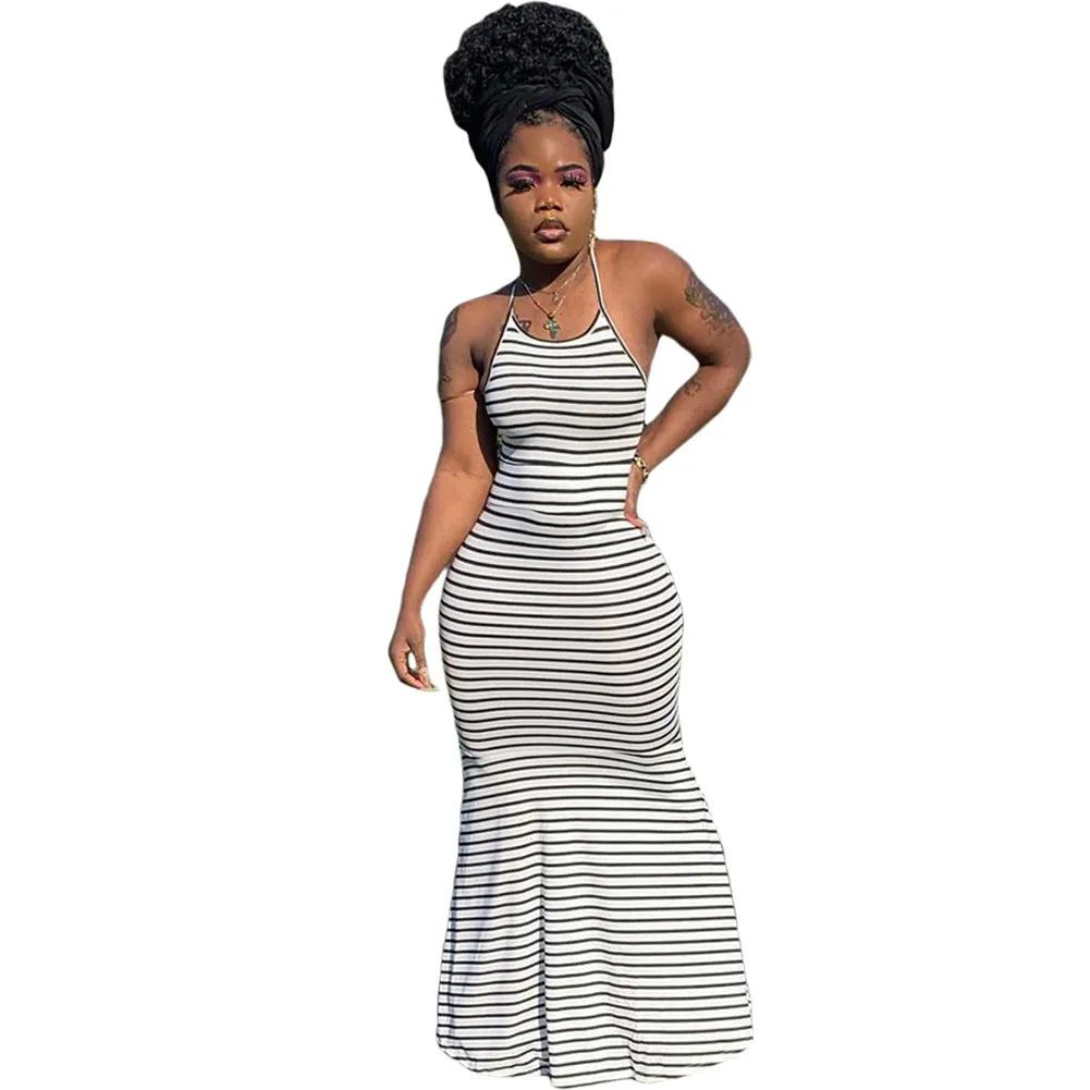 Summertime Striped Maxi Dress - Culture Heaven Special