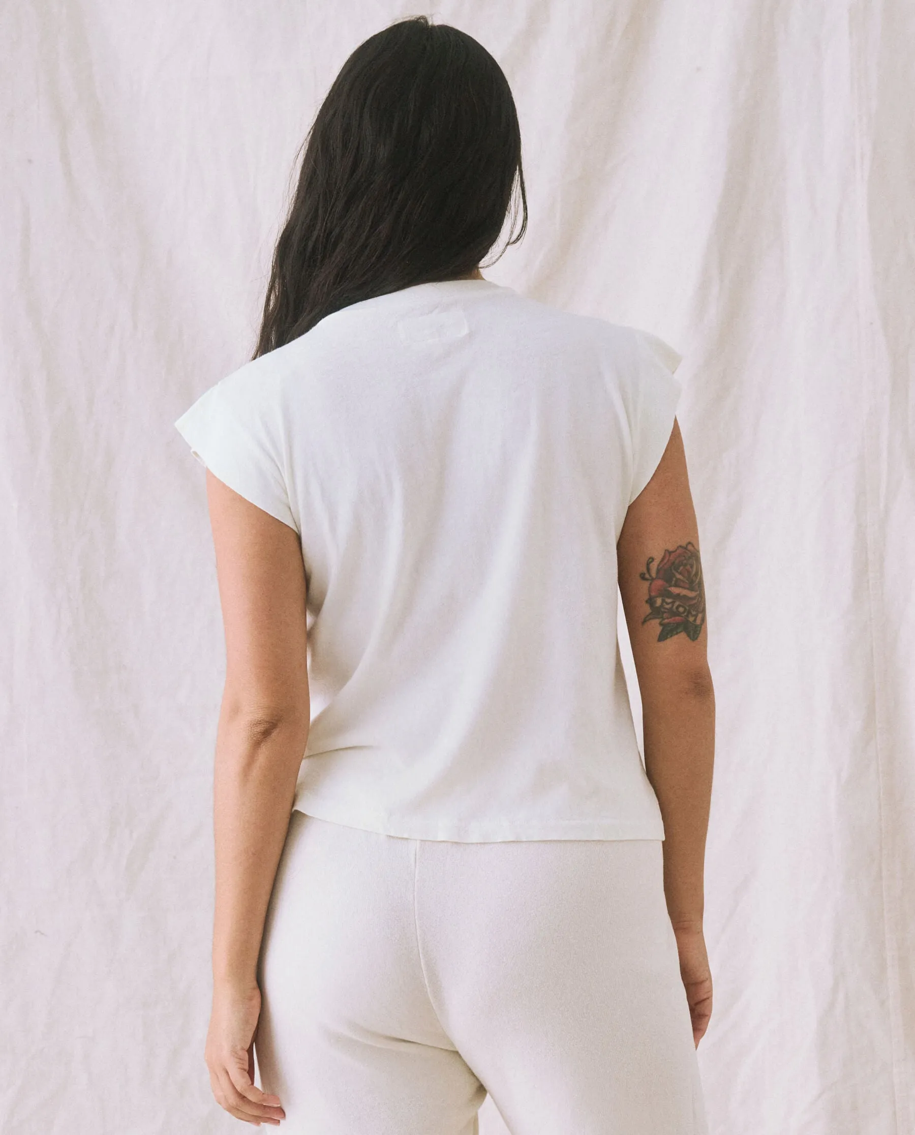 The Peak Shoulder Tee. -- Washed White