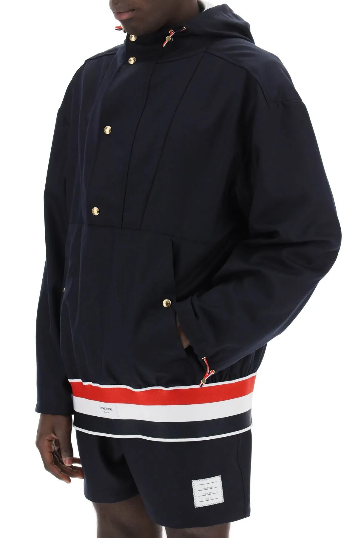 Thom Browne "lightweight Wool Anorak With Tr