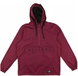 Welcome Scrawl Ornament Anorak - Maroon -