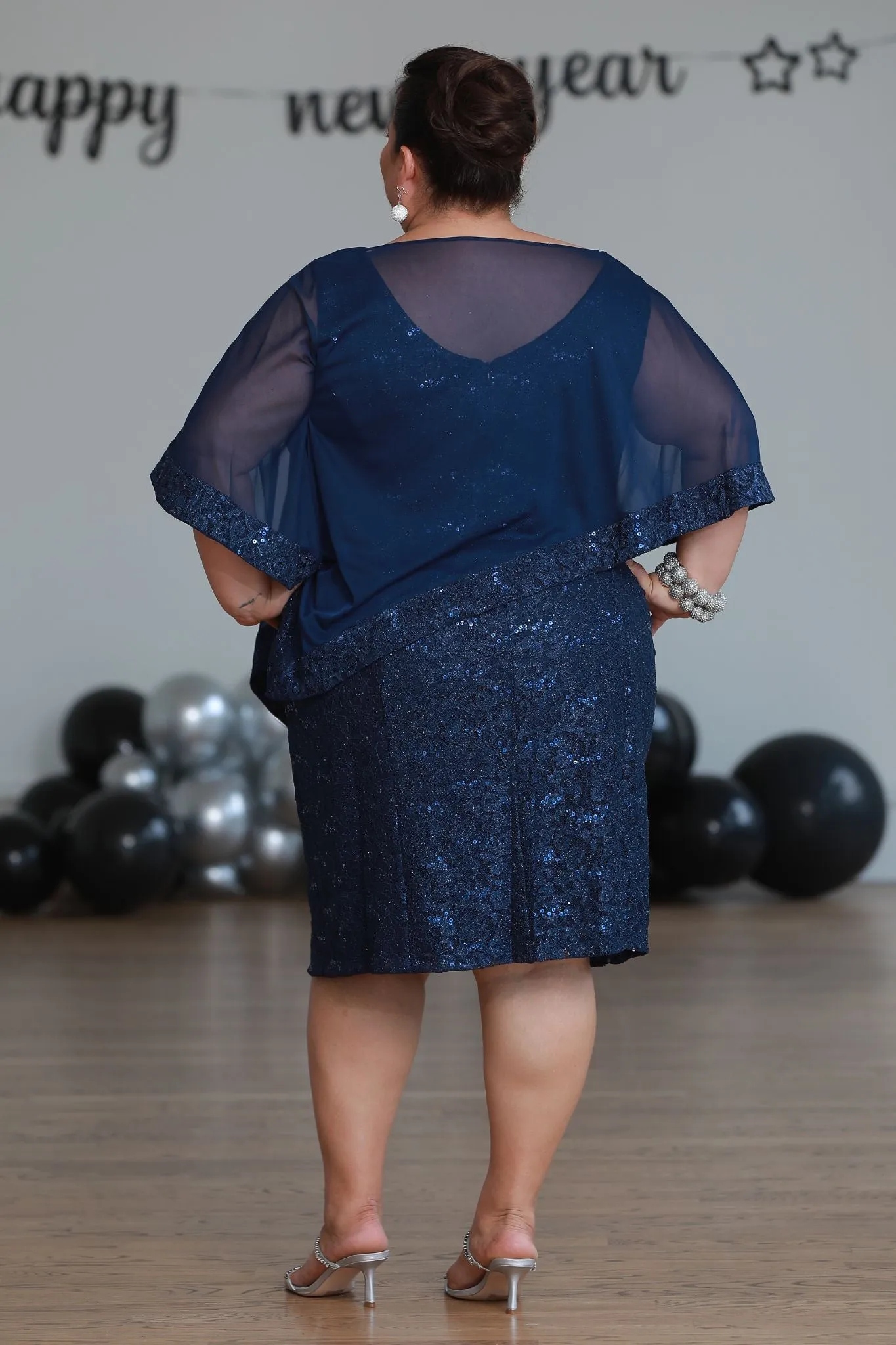 Women Plus Size Unique Asymmetrical Lace Poncho Dress